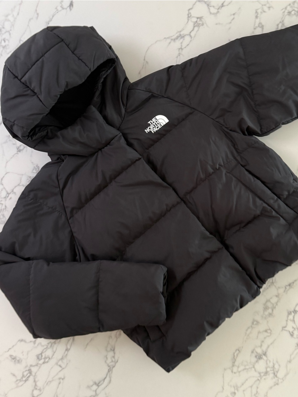 The North Face Girls' North Down Hooded Jacket - Black - Size XL (14/16)